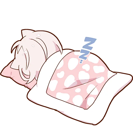 😴 Стикер «Ленивая Мининэко» для Telegram