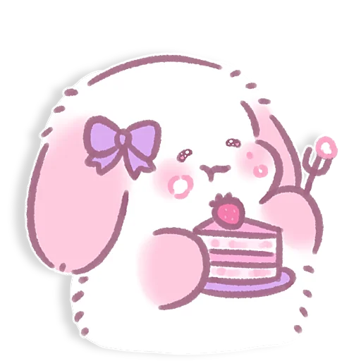 🍰 Стикер «Lazy Bunny» для Telegram