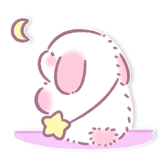 🌙 Стикер «Lazy Bunny» для Telegram