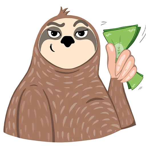 💷 Стикер «Ленивый фрилансер» для Telegram