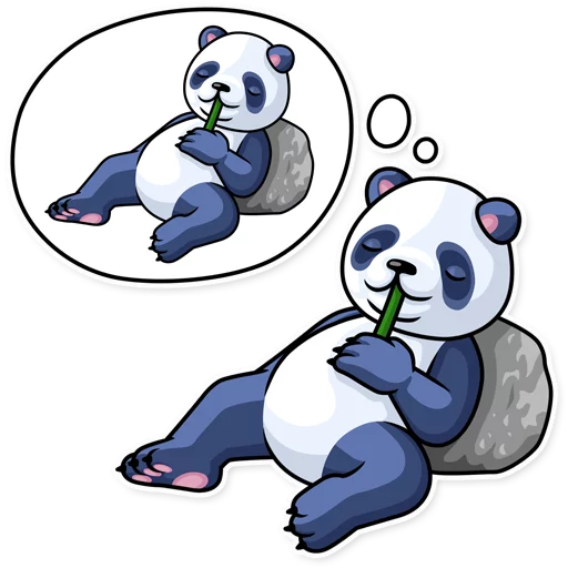 😴 Стикер «Lazy Panda» для Telegram