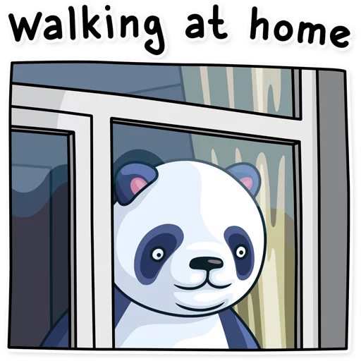 🏠 Стикер «Lazy Panda» для Telegram