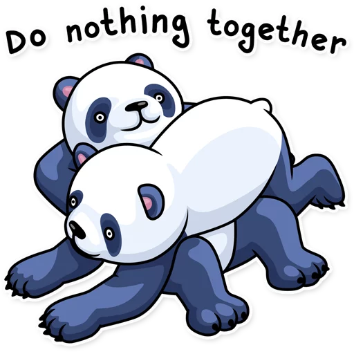 👫 Стикер «Lazy Panda» для Telegram