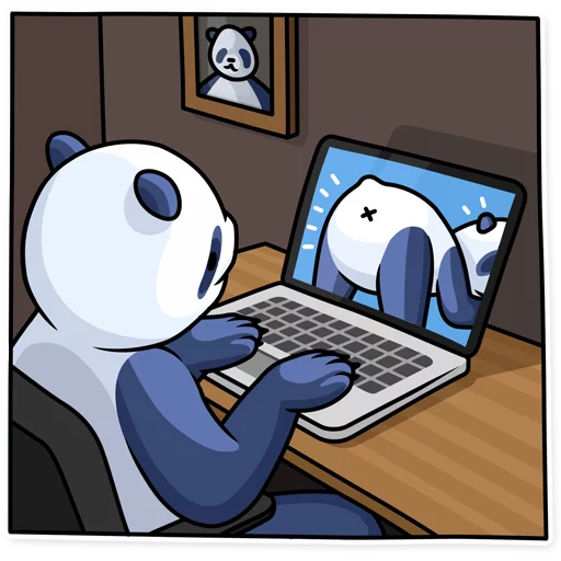😍 Стикер «Lazy Panda» для Telegram