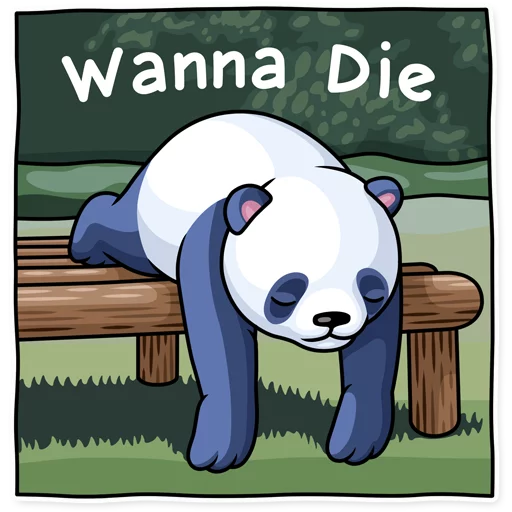 😞 Стикер «Lazy Panda» для Telegram
