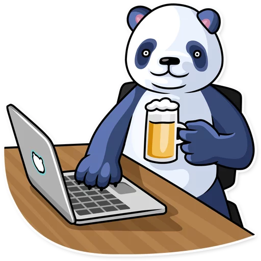 🍺 Стикер «Lazy Panda» для Telegram