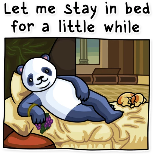 ⏰ Стикер «Lazy Panda» для Telegram