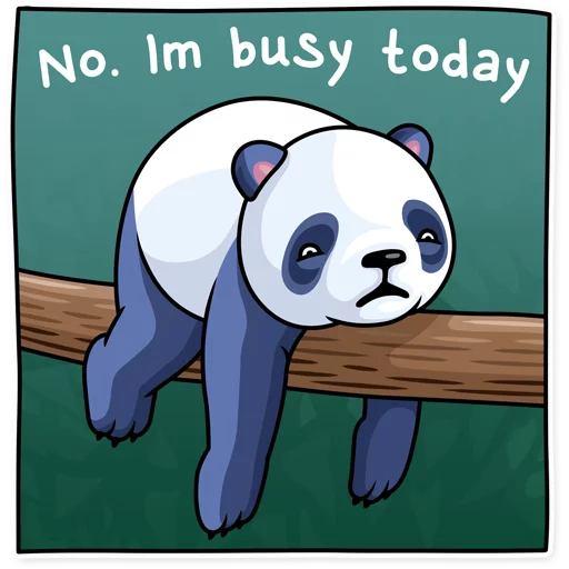 😩 Стикер «Lazy Panda» для Telegram