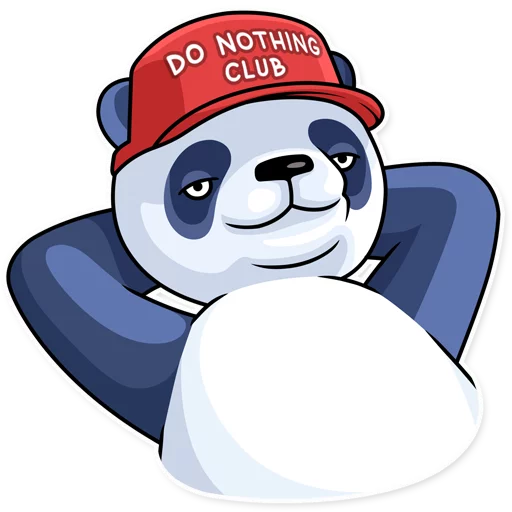🎩 Стикер «Lazy Panda» для Telegram