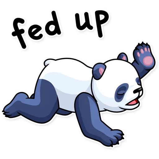 ☹ Стикер «Lazy Panda» для Telegram