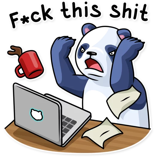 😡 Стикер «Lazy Panda» для Telegram