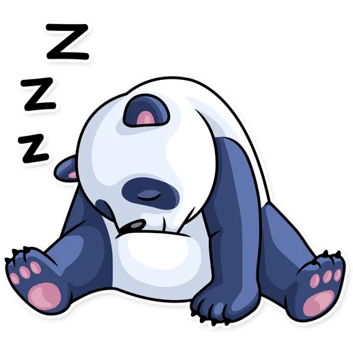 😴 Стикер «Lazy Panda» для Telegram