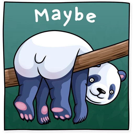 🤔 Стикер «Lazy Panda» для Telegram