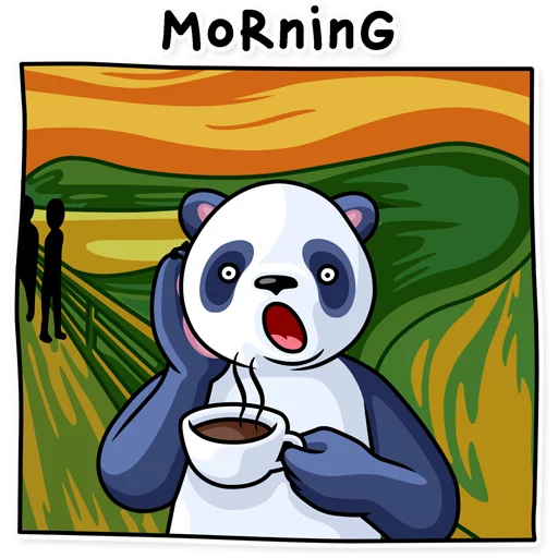 ☕ Стикер «Lazy Panda» для Telegram