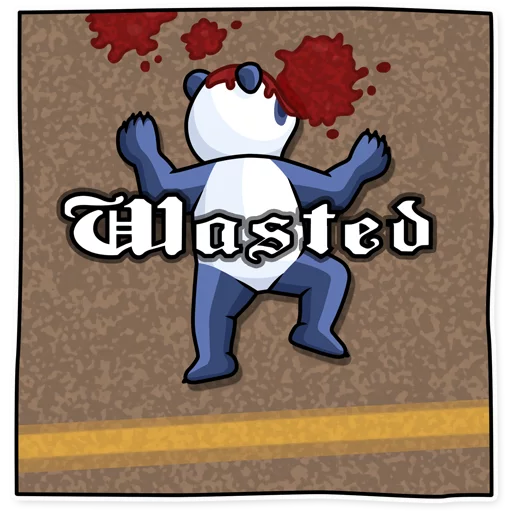 💀 Стикер «Lazy Panda» для Telegram