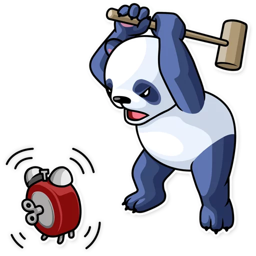 ⏰ Стикер «Lazy Panda» для Telegram