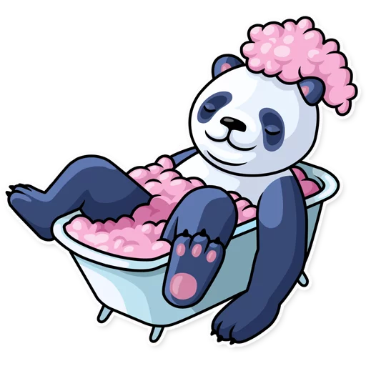 🛁 Стикер «Lazy Panda» для Telegram