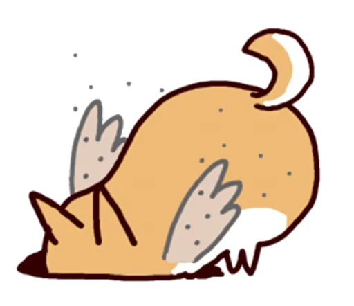 🐶 Стикер «Lazy Shiba» для Telegram