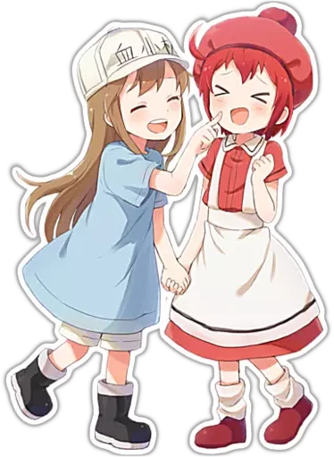 👩‍❤️‍💋‍👩 Стикер «Kawaii (かわいい)» для Telegram