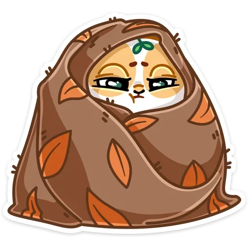 ☹️ Стикер «Снежный Листочек» для Telegram