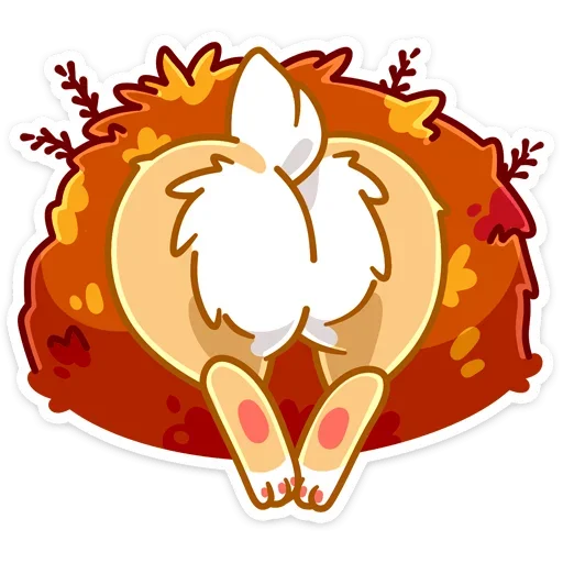 🍑 Стикер «Снежный Листочек» для Telegram