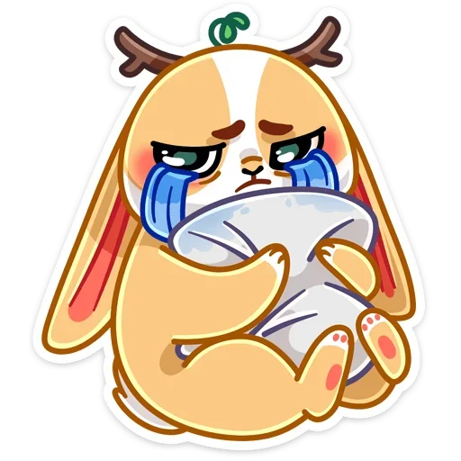 😭 Стикер «Снежный Листочек» для Telegram