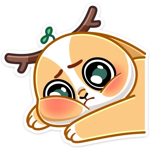 ☹️ Стикер «Снежный Листочек» для Telegram