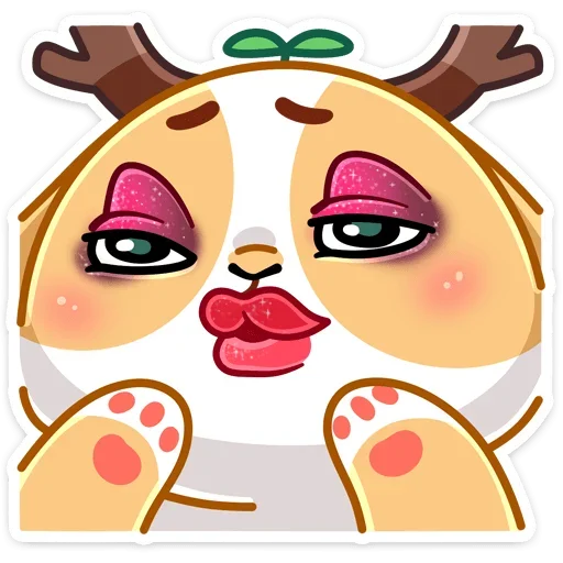 👄 Стикер «Снежный Листочек» для Telegram