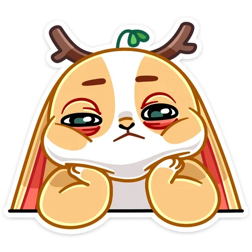 😫 Стикер «Снежный Листочек» для Telegram