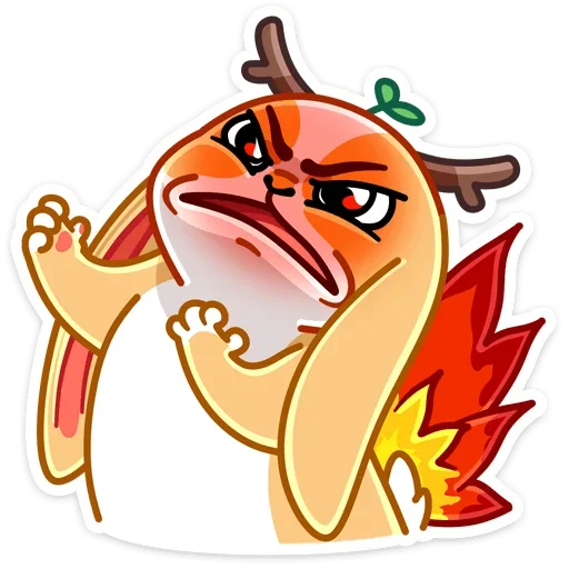 😡 Стикер «Снежный Листочек» для Telegram