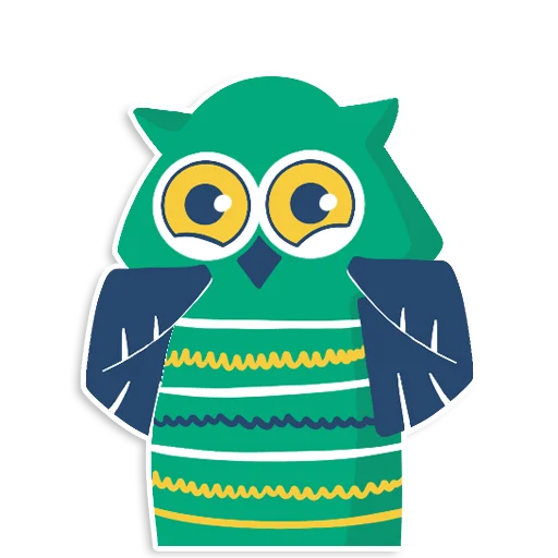 😲 Стикер «learnoff-owl» для Telegram