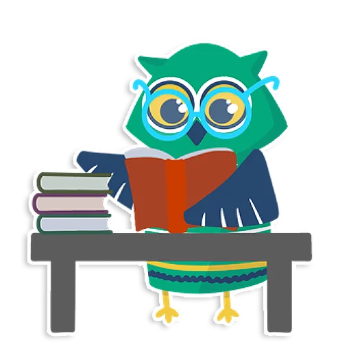 🧠 Стикер «learnoff-owl» для Telegram