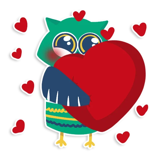 ❤️ Стикер «learnoff-owl» для Telegram