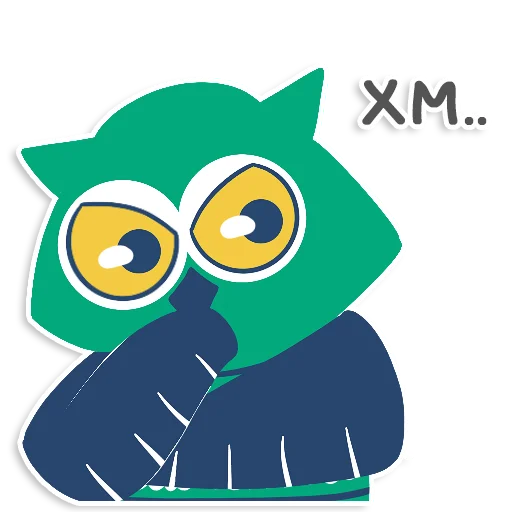 🧐 Стикер «learnoff-owl» для Telegram