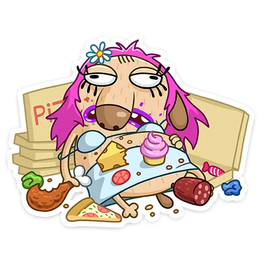 🍕 Стикер «Леди Ди» для Telegram