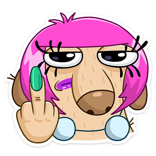 🖕 Стикер «Леди Ди» для Telegram