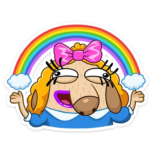 🌈 Стикер «Леди Ди» для Telegram