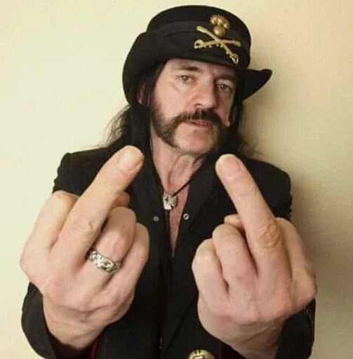 🖕 Стикер «Lemmy Kilmister motorhead» для Telegram