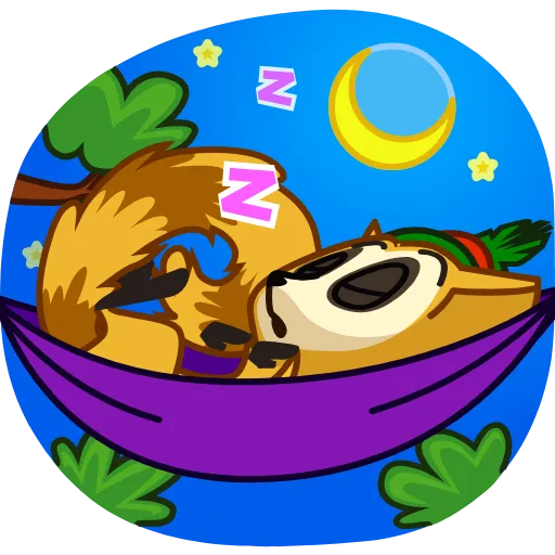 😴 Стикер «Lemur» для Telegram