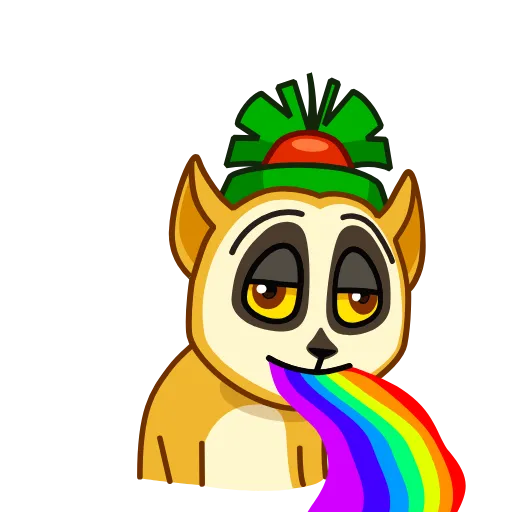 🌈 Стикер «Lemur» для Telegram