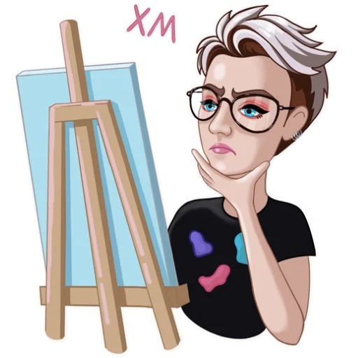 🤔 Стикер «Елена Художник» для Telegram