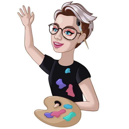 👋 Стикер «Елена Художник» для Telegram