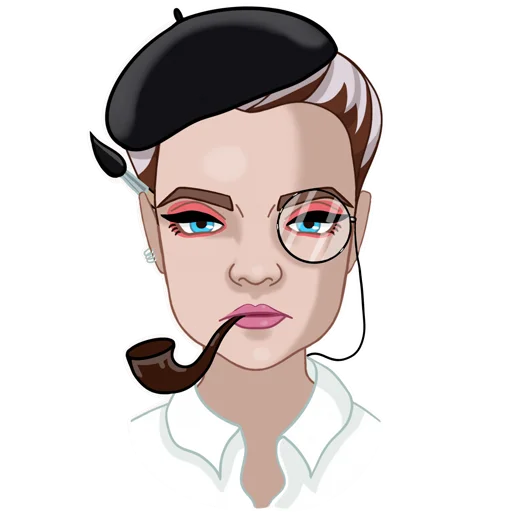 🧐 Стикер «Елена Художник» для Telegram