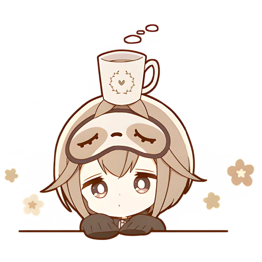 ☕️ Стикер «Ленивец-кун» для Telegram