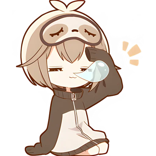 🫡 Стикер «Ленивец-кун» для Telegram