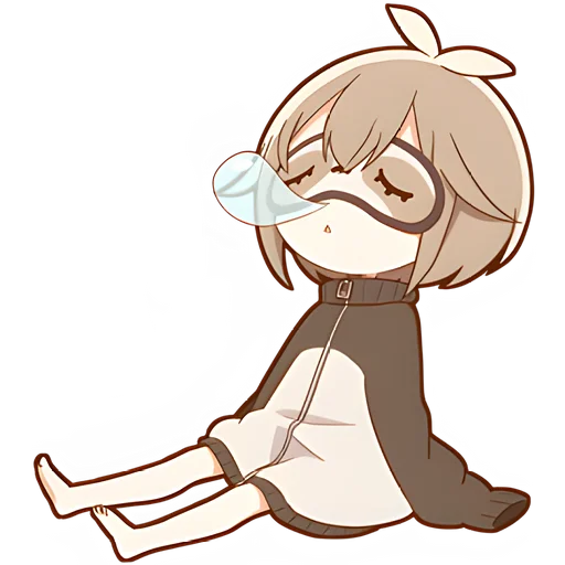 😴 Стикер «Ленивец-кун» для Telegram