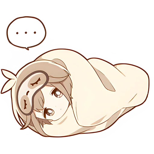😴 Стикер «Ленивец-кун» для Telegram