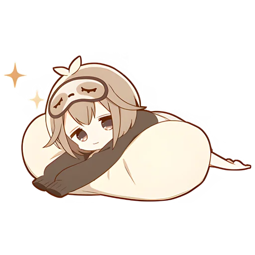 😴 Стикер «Ленивец-кун» для Telegram