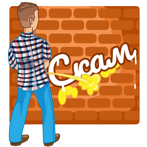 😜 Стикер «Лениво за деньги» для Telegram