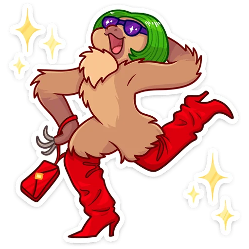 😎 Стикер «Ленивица Леночка» для Telegram